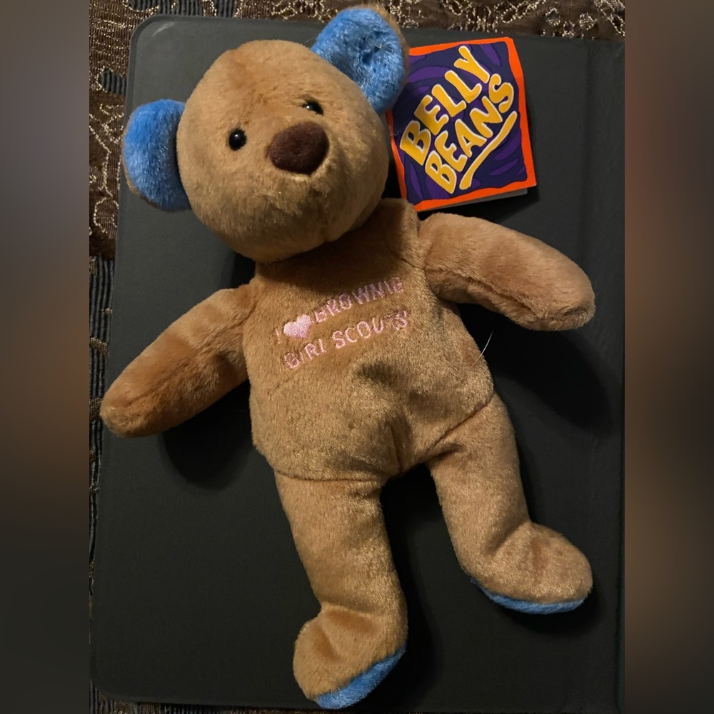 Girl Scout Brownies 1997 Teddy Bear Belly Beans by Mary Meyer, NWT
